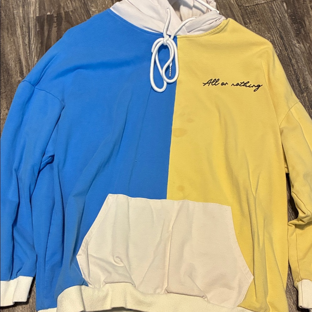 Bold Blue and Yellow Hoodie